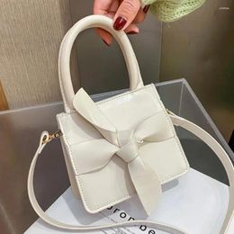 Shoulder Bags Mini Tote Bow Bag 2024 Fashion High Quality PU Leather Women's Designer Handbag Travel Messenger Purses
