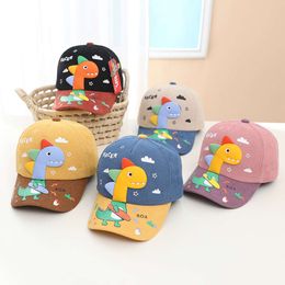 Summer Autumn Cute Baby Caps Cartoon Dinosaur Children Boys Girls Baseball Cap Kids Adjustable Sun Protection Hat L2405