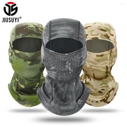 Berets Multicam Camouflage Fleece Balaclava Tactical Military Paintball Army Bicycle Neck Gaiter Hat Full Face Cover Men Women