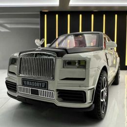 Diecast Model Cars 1 22 1 24 Rolls Royce Cullinan Alloy Car Model Collective Simulation Off Road Vehicles Model With Sound Light Kids Boys Gift Y240520F3UE