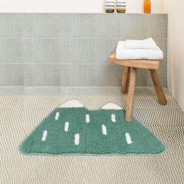 Carpets Tufted Mountain Bathroom Mat Soft Fluffy Carpet Area Bedroom Floor Pad Rug Doormat Tidy Holiday Aesthetic Home Room Decor