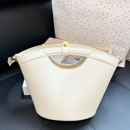 7A Designer Bag 30cm Fan-shaped Tote Bag Basket Style Tote Underarm Side Carry Shoulder Strap Detachable