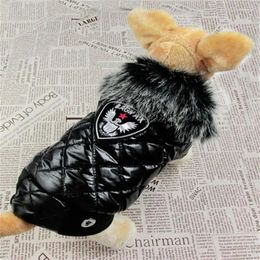 Dog Apparel Russia Fur Imitation Leather Style Pet Dogs Winter Vest Coat Puppy Jacket Clothing