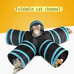 Other Toys Durable Cat Play Tunnel Folding Pet Animal Tunnel with Curled Play Toys Suitable for Guinea Cats Pigs Rabbits and Fun Cat Supplies