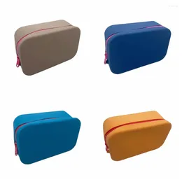 Cosmetic Bags Zipper Pouch Silicone Storage Bag Large Capacity ID Holder Makeup Waterproof Travel Organiser