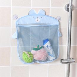 Storage Bags 1PC Cartoon Animal Durable Bath Toys PVC/Polyester 3 Colours Kids Basket High-capacity Baby Supplies Bathroom Mesh Bag