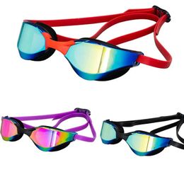 Professional Silicone Swim Eyewear Waterproof Plating Double Anti-fog Pool Glasses Anti-UV Men Women Lens Swimming Goggles 240518