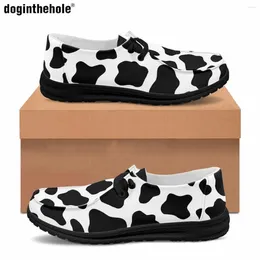 Casual Shoes Doginthehole Men's Fashion Trend Flat Cow Pattern Design Classic Loafers For Male Summer Comfortable Dude