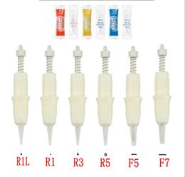 Replacement Needle Cartridge Tips for CHARMANT II Permanent Eyebrow Eyeline Lips Rotary Makeup MTS PMU Tattoo Pen Machine Skin Car8815576