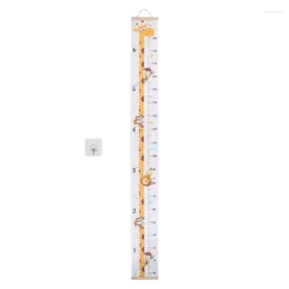Decorative Figurines Baby Growth Chart Kids Height For Babies Removable Roll Up Measure Tool Waterproof DXAF