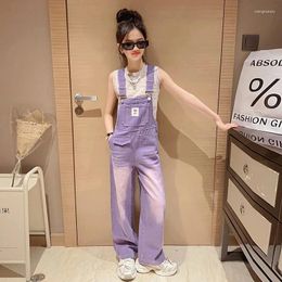 Clothing Sets Teenage Girls Clothes Set Vest Top T Shirt Jumpsuits 2pcs Kids Girl Suit Children Tee Wide Leg Rompers Pants Outfits