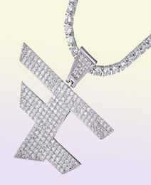 FaZe Clan Pendant Men Women Hip Hop Gold Color Iced Out Cubic Zircon Jewelry Necklace 2627096