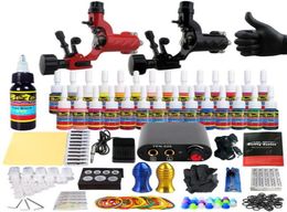 Professional Tattoo Kits 54 Inks Set Complete 2 Rotary Machines Guns Lining and Shading Power Supply Tattooes Needles93039983713478