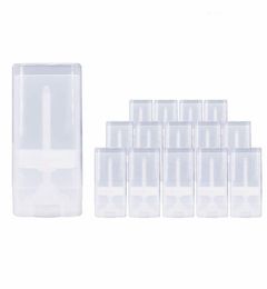 25pcs White Black Transparent Empty Oval Flat Lip Balm Tubes Plastic Solid Perfume Deodorant Stick Containers5869497