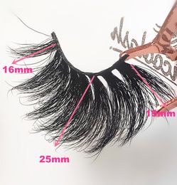 25mm 3D MINK LASHES Long Thick Fluffy 3D mink eyelashes super Soft 3d minklashes with Customised packages1142015