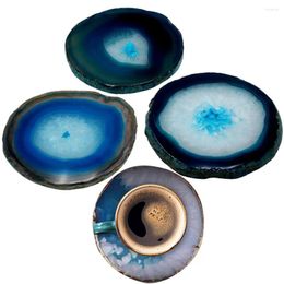 Table Mats Sliced Colourful Dyed Smooth Surface Versatile Creative Multi-purpose Small Agate