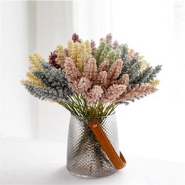 Decorative Flowers Wholesale Plant Bundle Lavender Artificial Flower Wall Decoration Bouquet Material Manual Diy Vases For Home Wedding