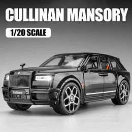 Diecast Model Cars Large 1 20 Rolls Royce Cullinan Mansory SUV Alloy Model Car Modified Metal Diecast Boy Toy Car Simulation Sound Light Kid Gift Y240520OEO5