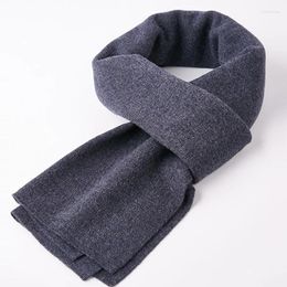 Scarves Wool Fleece Knitted Solid Colour Scarf Shawl Designer Style Winter Warm Men Soft Cashmere Red Black
