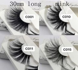 30mm Lashes 100 Soft Mink Hair False Eyelashes Wispy Fluffy Lashes Eye Makeup Tools Multilayers Handmade6355932