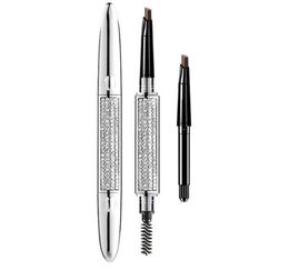 Makeup Brushes Triangle Eyebrow Pencil Shining Diamond Shape Lasting Waterproof Color NonMakeup With Brush Gift Refill Brow7175235