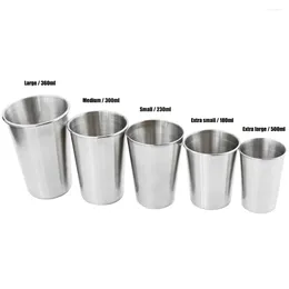 Cups Saucers 2pcs/1pc Travel Outdoor Stainless Steel Beer Camping Cup Whisky Mini Glasses For Daily Use Convenient Durable Practical