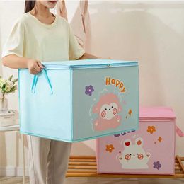 Boxes Storage# Cute Nonwoven Quilt Storage Bag Thicken Waterproof Dustproof Clothes Toy Storage Organisers Wardrobe Organiser Home Storage Box Y2405200SFZ