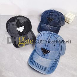 Fashion Patchwork Ball Caps Women Men Designer Denim Baseball Cap Badge Snapback Retro Fitted Canvas Casquette