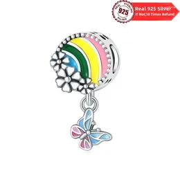 Loose Gemstones Ladies Jewellery 925 Sterling Silver Flowers And Butterflies Pendant Charm Bead Fit Design Original Bracelet Diy