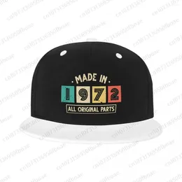 Ball Caps Vintage Made In 1972 Original Parts Hip Hop Baseball Running Adult Men Women Flat Hats Fashionable Outdoor Hat
