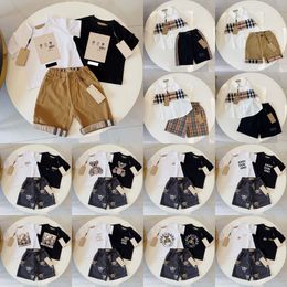 Luxury Designer Brand Kids T-Shirt Set printing Clothing Sets baby Boys girl children Appare 2 Piece pure cotton Clothing Fashion size 100-150 02PB#