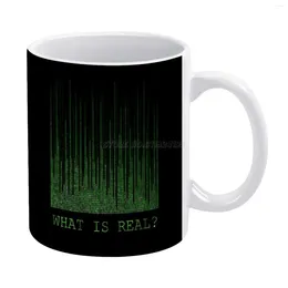 Mugs What Is Real ?-Matrix White Mug Custom Printed Funny Tea Cup Gift Personalised Coffee Matrix The Reloaded Matr