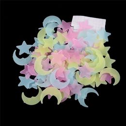 LED Toys 100 pieces of luminous toys home decoration luminous stars and moons luminous wallpapers luminous adhesives fluorescent stickers s