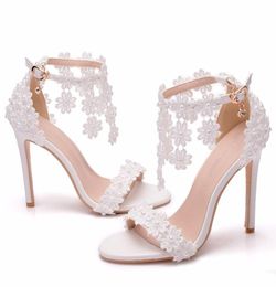 Women Bridal Wedding Shoes Fashion High Heels Sandals Women Pumps Peep Toe Thin Heel Sandals White Wedding Shoes2284030