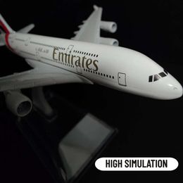 Scale 1:400 Metal Airplane Replica Emirates A380 Airlines Boeing Airbus Model Diecast Aircraft Miniature Toy for Boys