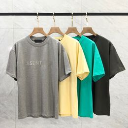 2024 Casual trend Loose men's breathable short sleeve T-shirt Fashion Designer ess tshirt Summer beach shirt men Round neck monochrome letter t-shirt