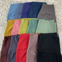 Pantaloni da donna a colori solidi ad alta vita pantaloni da yoga abbigliamento da palestra leggings elastico lady lady complessi complessi