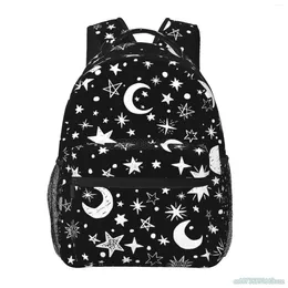 Backpack Moon And Star Laptop Student School Book Bag Adjustable Shoulder Bags Travel Hiking Camping Daypack For Teens Adults
