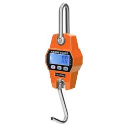 300kg Electronic Crane Scale LCD Digital Weighing Tool Industrial Heavy Duty Weight Stainless Steel Hook Scale Hanging Scale 240508