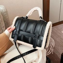 Bag Korean Version Of Plush Handbags 2024 Fashion Ladies Messenger High Quality Net Red Portable Small Square