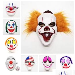 Party Masks Ups Pvc Halloween Mask Scary Clown Payday 2 For Masquerade Cosplay Horrible Drop Delivery Home Garden Festive Supplies Dhyn5