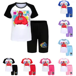 Clothing Sets Gorilla Tag Monke TShirt Kids Summer Clothes Junior Boys Short Sleeve T-shirt Shorts 2pcs Set Toddler Girls Pajama