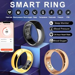 SR300 Smart Ring Heart Rate Blood Pressure Blood Oxygen Temperature Sleep Calories Health Multilingual Fitness Tracker Rings 240507