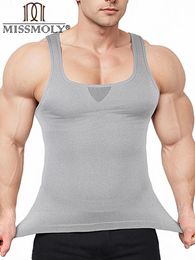 Men Body Shaper Compression Tank Tops Waist Trainer Corset Slimming Vest abs Abdomen Gym Shirts Workout Shapewear Undershirt 240508