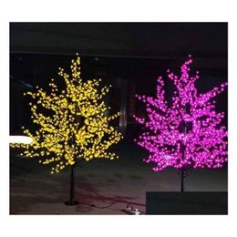 Christmas Decorations 1.5M 1.8M 2M 2.5M Shiny Led Cherry Blossom Tree Lighting Waterproof Garden Landscape Decoration Lamp For Wedding Dhxpv