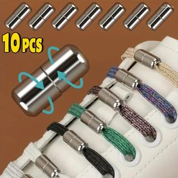 Shoe Parts Elastic No Tie Shoelaces Semicircle Laces For Kids And Adult Sneakers Shoelace Quick Lazy Metal Lock Strings Rope Round