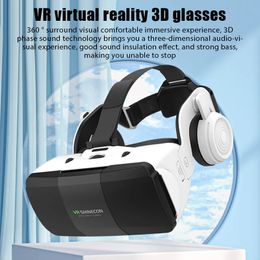 VR Glasses Shinecon VirtUAl reality G60E 3D glasses Google Cardboard Headset Helmet for Android Smartphoireless Rocker 240506