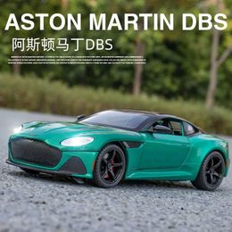 Diecast Model Cars 1 22 Aston Martin DBS Superlaggera Alloy Model Car Toy Diecasts Metal Casting Sound and Light Car Toys For Children Vehicle Y240520Y34N