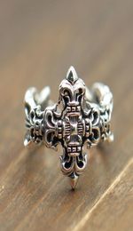 Personalized 925 sterling silver fine jewelry vintage American designer mens rings adjustable open gothic punk band rings4087387