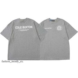 Designer T-Shirts Cole Buxton Summer Spring Embroidery Loose Green Grey White Black Mens T Shirt Men Women High Quality Classic Slogan Print Top Tee With Tag 76